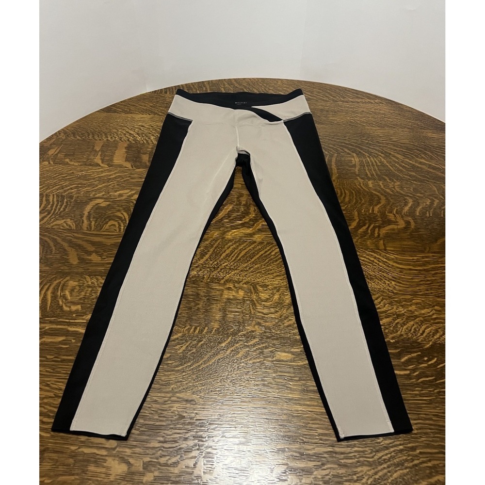 Athleta Chroma 7/8 Tight Medium Black Quail Taupe Colorblock High Rise Leggings